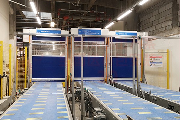 零件制造自动化仓库输送带联动快速门 零件制造自动化仓库输送带联动快速门